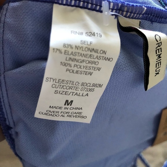 Cremieux Lavender Blue Floral Tankini Swim Top M - Picture 8 of 8